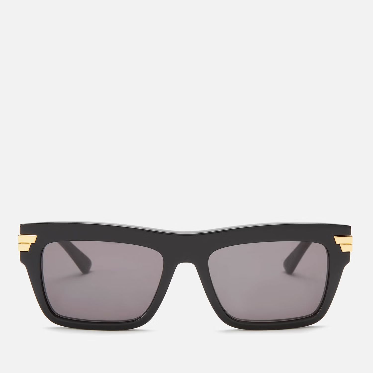 Bottega Veneta Women's Rectangle Acetate Sunglasses - Black/Grey | Coggles (Global)