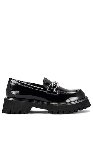 Greer Loafer in Black Hi Shine | Revolve Clothing (Global)