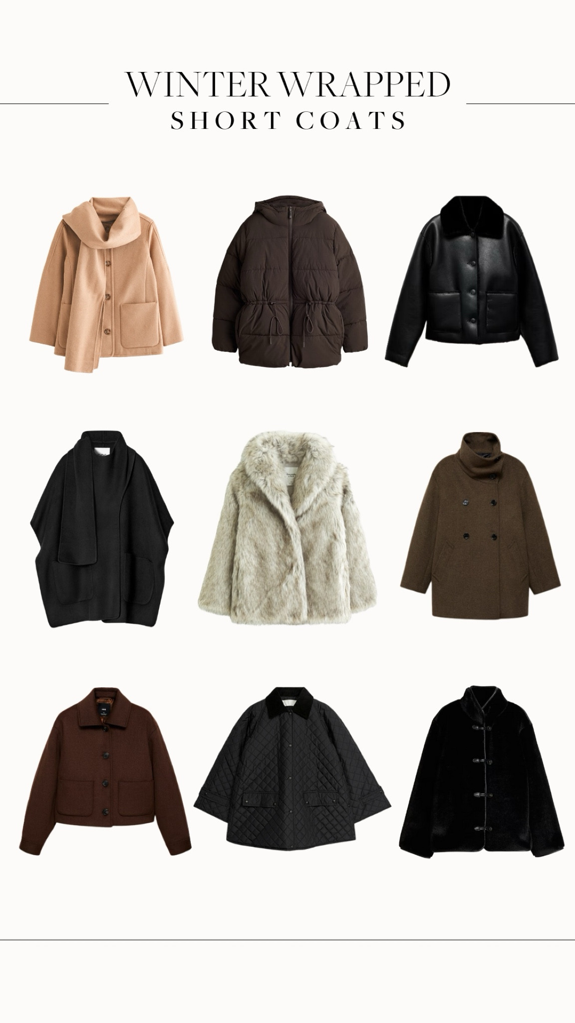 Winter Warmers - short coat edition 🧸 teddy, faux fur, scarf, leather, short and puffer coats, alongside some smarter cosy wool jackets

#LTKwinter #LTKstyletip