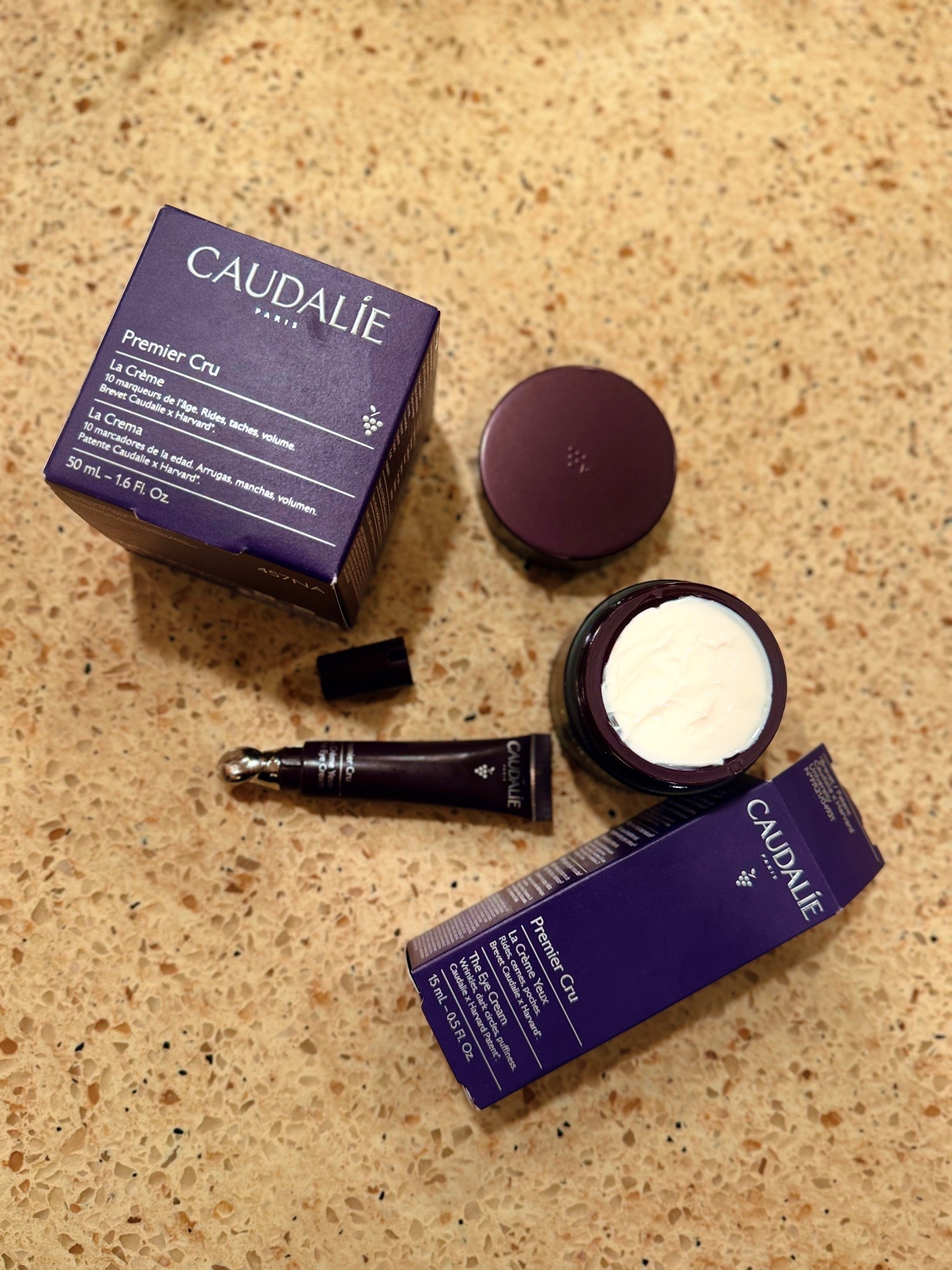 Caudalie Premier Cru Eye & Lip Wand & Face Cream. This smells like my grandmother’s finest French moisturizer from when I was little.

The eye cream wand volumizes, plumps, smooths wrinkles and brightens dark spots around the eye and  lip. The cream feels luxurious on your face, neck and décolleté and plumps and hydrates with hyaluronic acid.

A fine French moisturizing cold cream.🤍 These formulas are rich and feel amazing!

Available at Sephora.

caudalie x sephora, moisturizer, fade cream, brightening, plumping, skincare 

#LTKOver40 #LTKBeauty