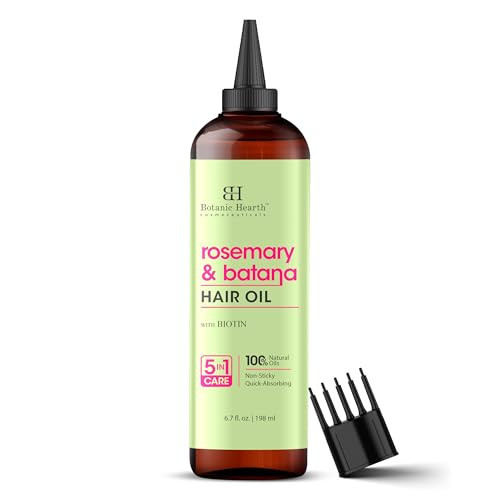 Botanic Hearth Hair Oil for Hair Growth & Home Hair Perm Kit | Strengthening Dry, Frizzy, Damaged Hair & Scalp Treatment | Rosemary & Batana Hair Oil – 6.7 Fl Oz | Amazon (US)