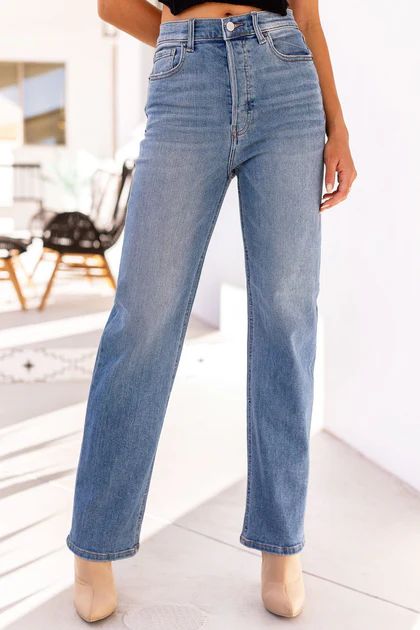 Pat Medium Wash Straight Leg Jeans | Shop Priceless