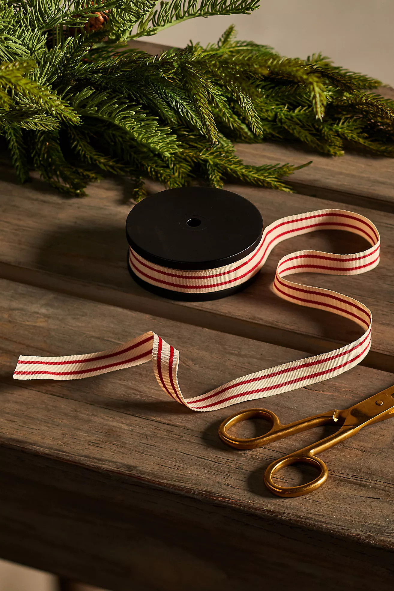 Red Stripe Grosgrain Ribbon | Anthropologie (US)