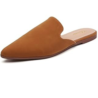Maypie Womens Flat Mules Closed Pointed Toe Slip On Loafer Slides Backless Shoes | Amazon (US)