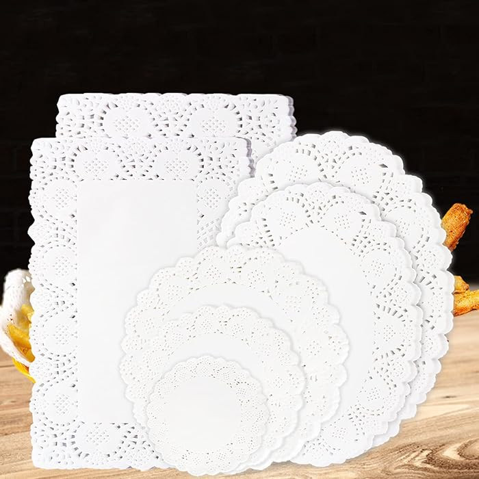 350 PCS Disposable Doilies Paper Lace Assorted Size Food Grade Decorative Placemats Add Elegance ... | Amazon (US)