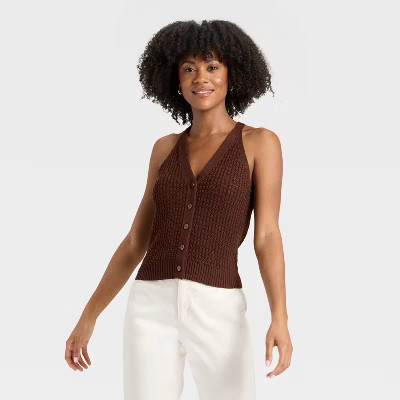 Women's Crochet Vest - A New Day™ | Target