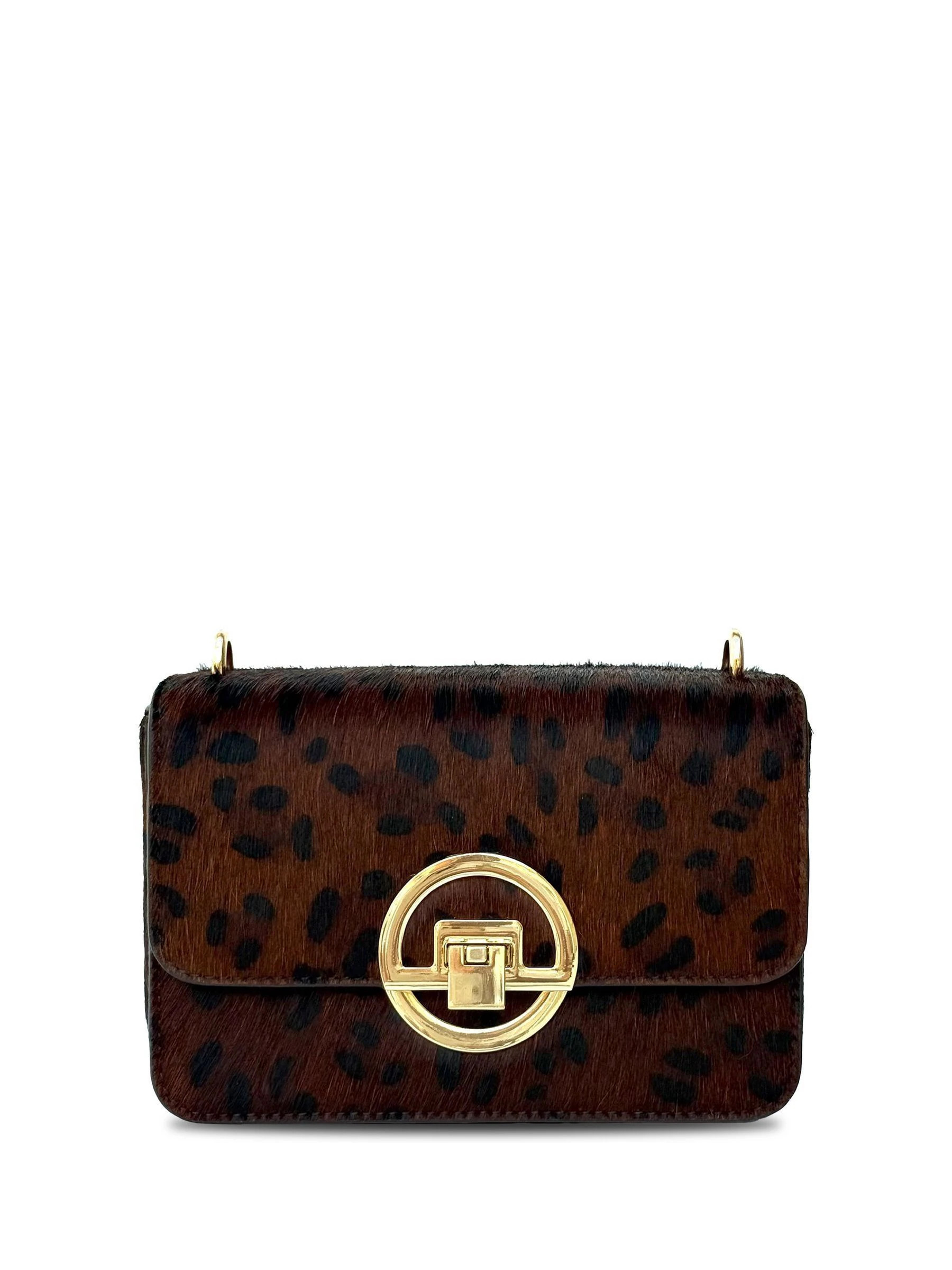 Apatchy Apatchy Leopard The Tilly Dark Hair-On Leather Bag | Next US