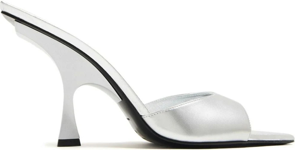 The Attico Women's Ester Heel Mules in Silver | Size 37 | 242WS789E056002 | LOZURI