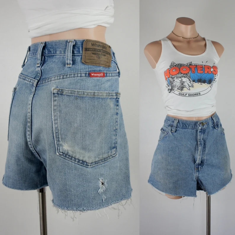 Wrangler Cut Offs / Size 15-16 / Denim Size 33 / High Waist / | Etsy | Etsy (US)