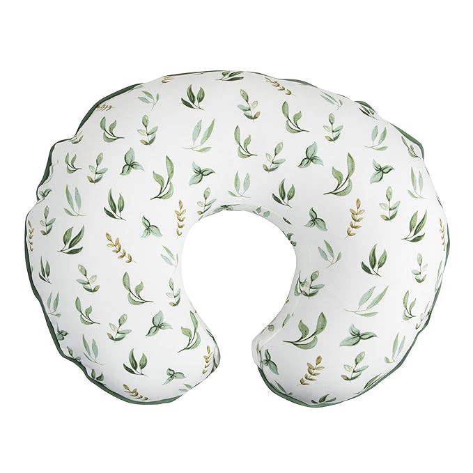 Boppy Nursing Pillow Cover –Organic Fabric | Green Little Leaves Side and Sage Dots Side | Orga... | Amazon (US)