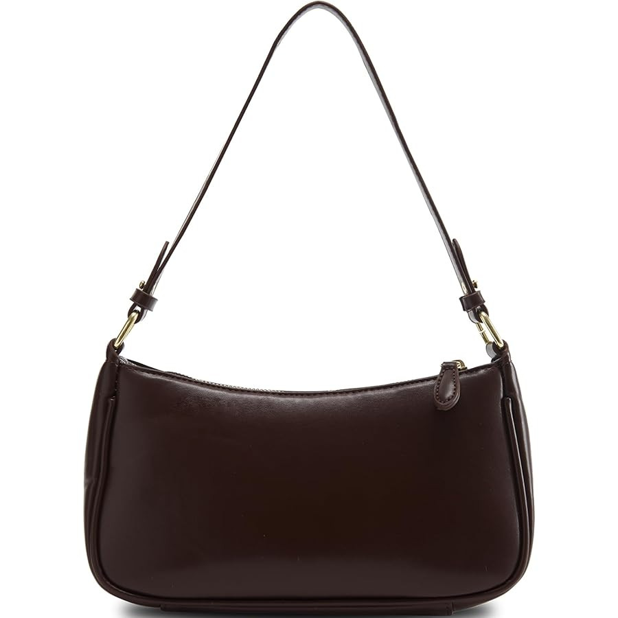 Crescent Shoulder Bag for Women Trendy Tote Handbag Purse Vegan Leather Clutch Handbag with 2 Rem... | Amazon (US)