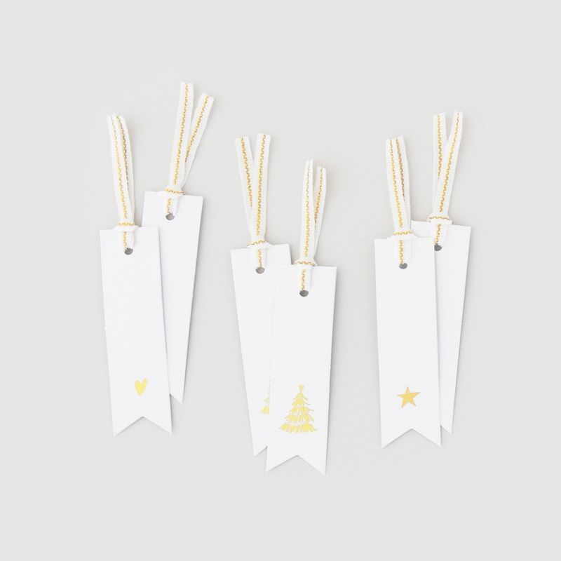 12ct Gift Tags White/Gold Foil - Sugar Paper™ + Target | Target