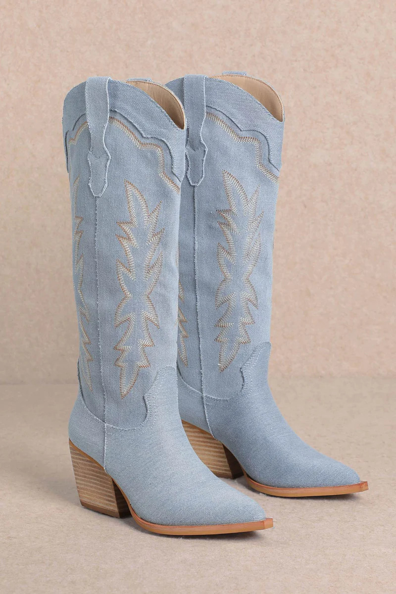 Nashville Boot in Denim | lauren nicole