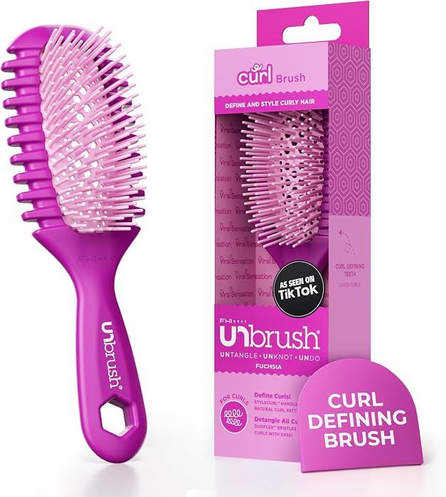 DuoFlex Bristles & Style Curl Handle Wavy, Coily, or Curly Hair Brush for Gentle Detangling & Fas... | Amazon (US)