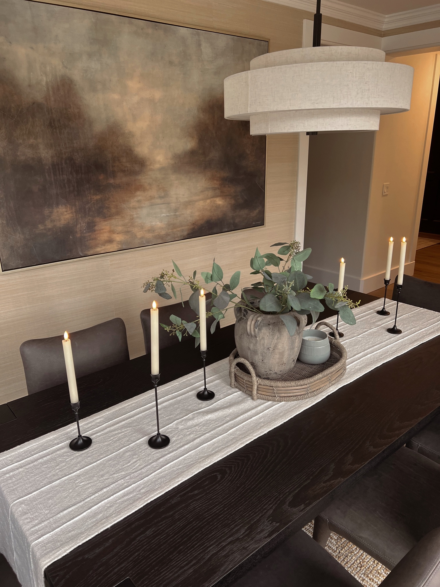 Starting our holiday tablescape 🫶🏼 amazon candles and candle holders! 

#LTKhome #LTKHoliday #LTKSeasonal