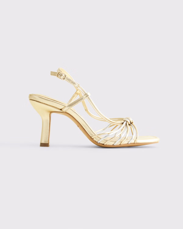 Women's Strappy Metallic Heels | Women's Clearance | Abercrombie.com | Abercrombie & Fitch (US)