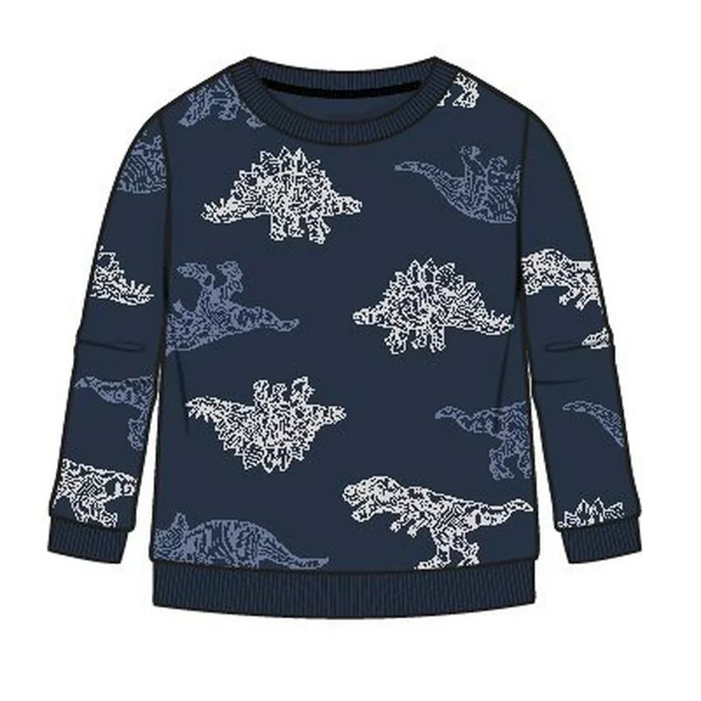 Garanimals Toddler Boy Print Fleece Crew Sweatshirt, Sizes 2T-5T - Walmart.com | Walmart (US)