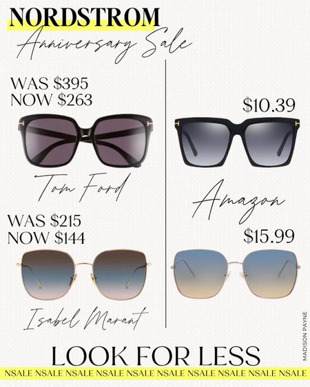 Look for Less❗ Compare Tom Ford’s sunglasses for $263 & Isabel Marant’s sunglasses for $144 in the Nordstrom💛 sale to Amazon's🤑similar sunglasses at $10.39 & $15.99!

NSale, Nordstrom Anniversary Sale, dupe alert, sunglasses, sunnies, summer fashion, summer style, Madison Payne


#LTKSeasonal #LTKstyletip #LTKxNSale