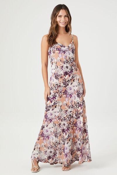 Satin Floral Cami Maxi Dress | Forever 21