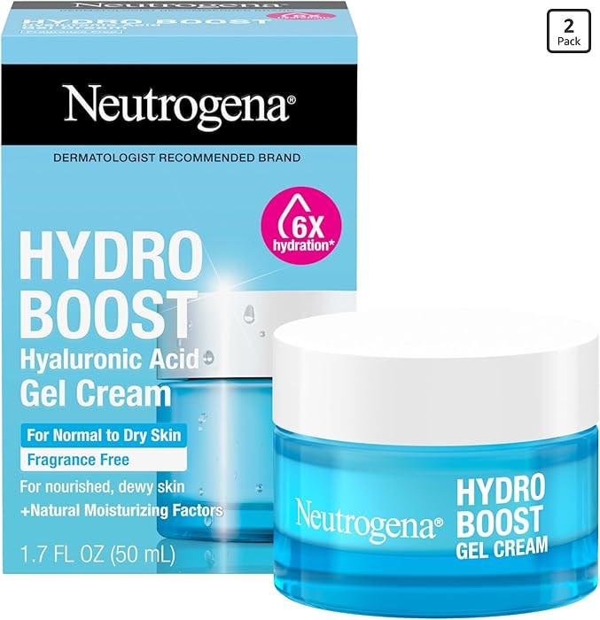 Neutrogena Hydro Boost Gel Cream, 48 Hr Hydration for Normal/Dry Skin, Fragrance Free, Face Moist... | Amazon (US)