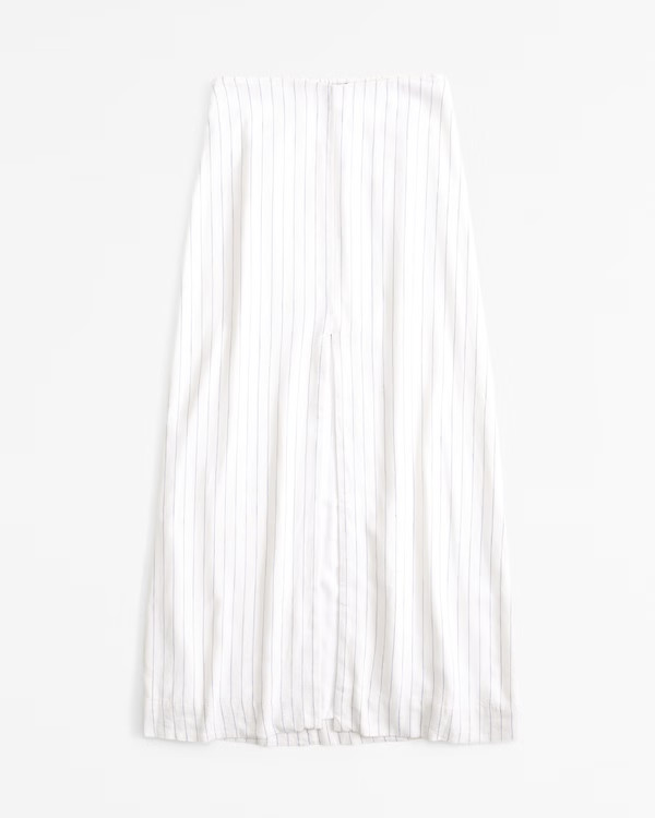 Linen-Blend Front-Slit Maxi Skirt | Abercrombie & Fitch (US)