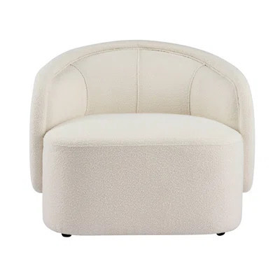 Accent Chair Curved Boucle | Wayfair North America