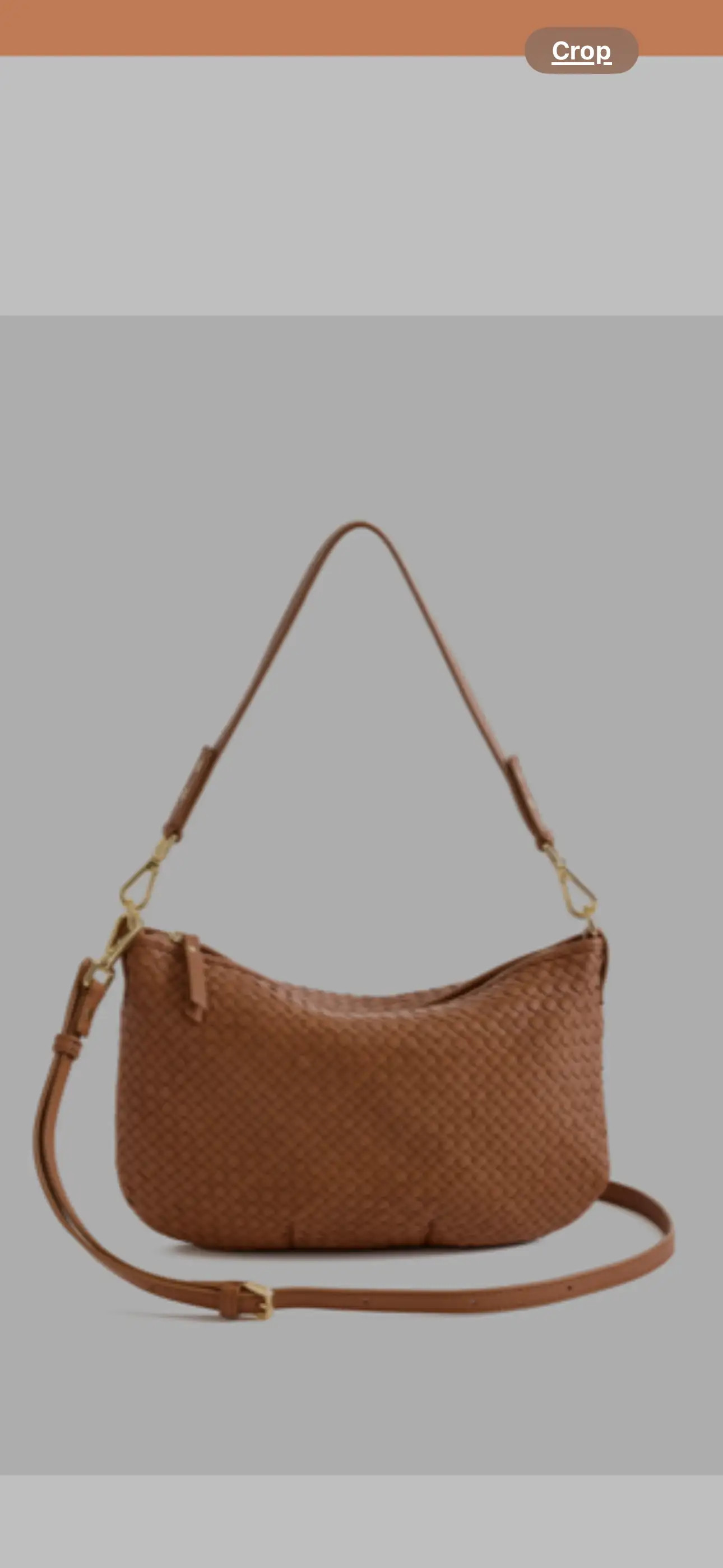Italian Handwoven Leather Mini Shoulder Bag in Cognac | Quince