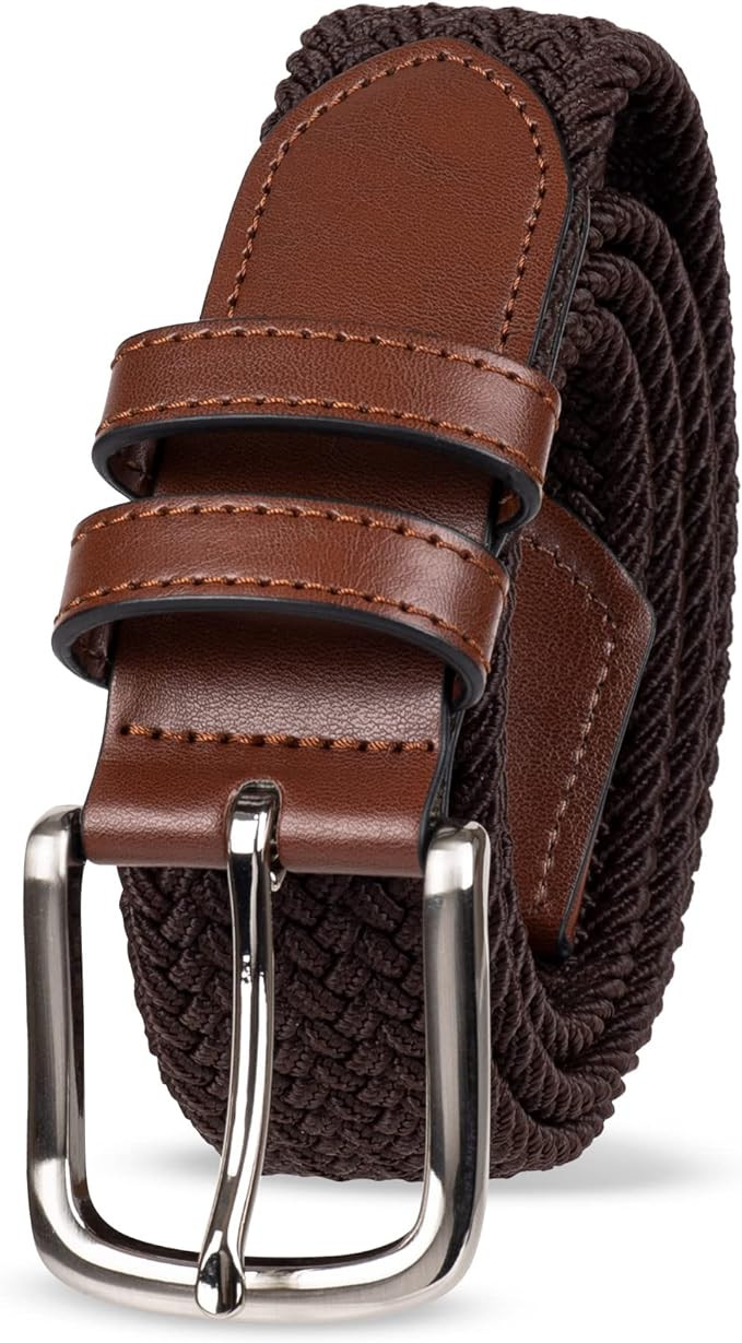 Amazon Essentials Men's Stretch Woven Braid Belt | Amazon (US)