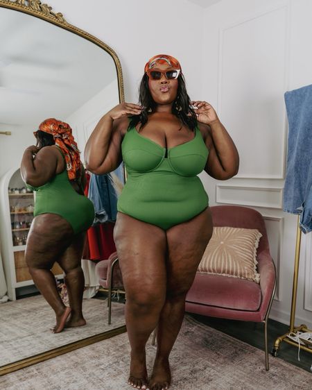 Wear this slay on your next boat day! This one piece is so comfy and hugs in all the right places💚 

Wearing XXL.

plus size fashion, swim, plus size swimwear, vacation, spring outfit inspo, summer fashion, beach, style guide

#LTKplussize #LTKswim #LTKfindsunder50