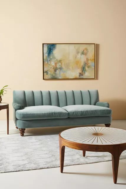 Channel Tufted Two-Cushion Sofa | Anthropologie (US)