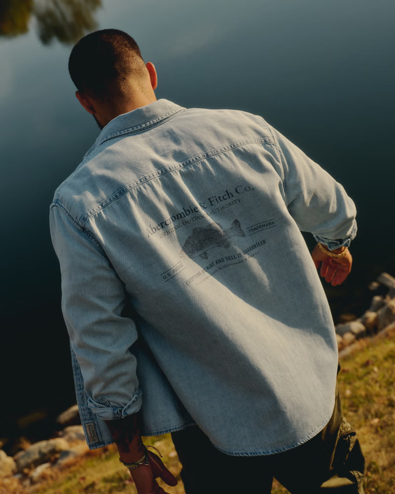 Denim Button-Up Shirt | Abercrombie & Fitch (US)