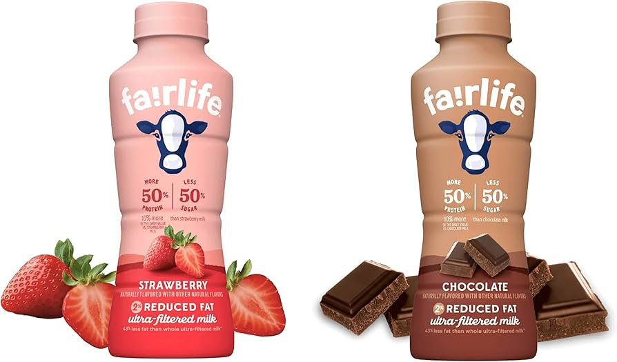 WESTERNMBY Fairlife UFM Milk 2% Reduced Fat Variety Pack, 14 Fl Oz, Total 6 bottles (3 Chocolate,... | Amazon (US)