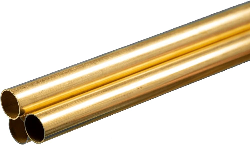 K&S Precision Metals 1153 Round Brass Tubing, 3/8" OD x 0.014" Wall Thickness x 36" Length, Made ... | Amazon (US)