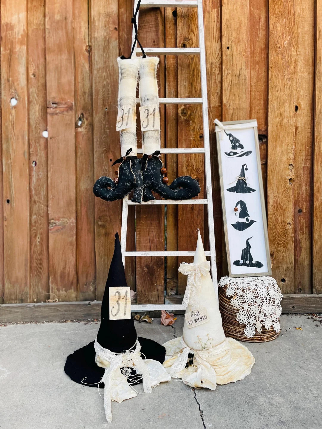 Primitive old Witch Hats, Halloween Witch Hat, Primitive Halloween Decor, Black Witch Hat, Witchy... | Etsy (US)