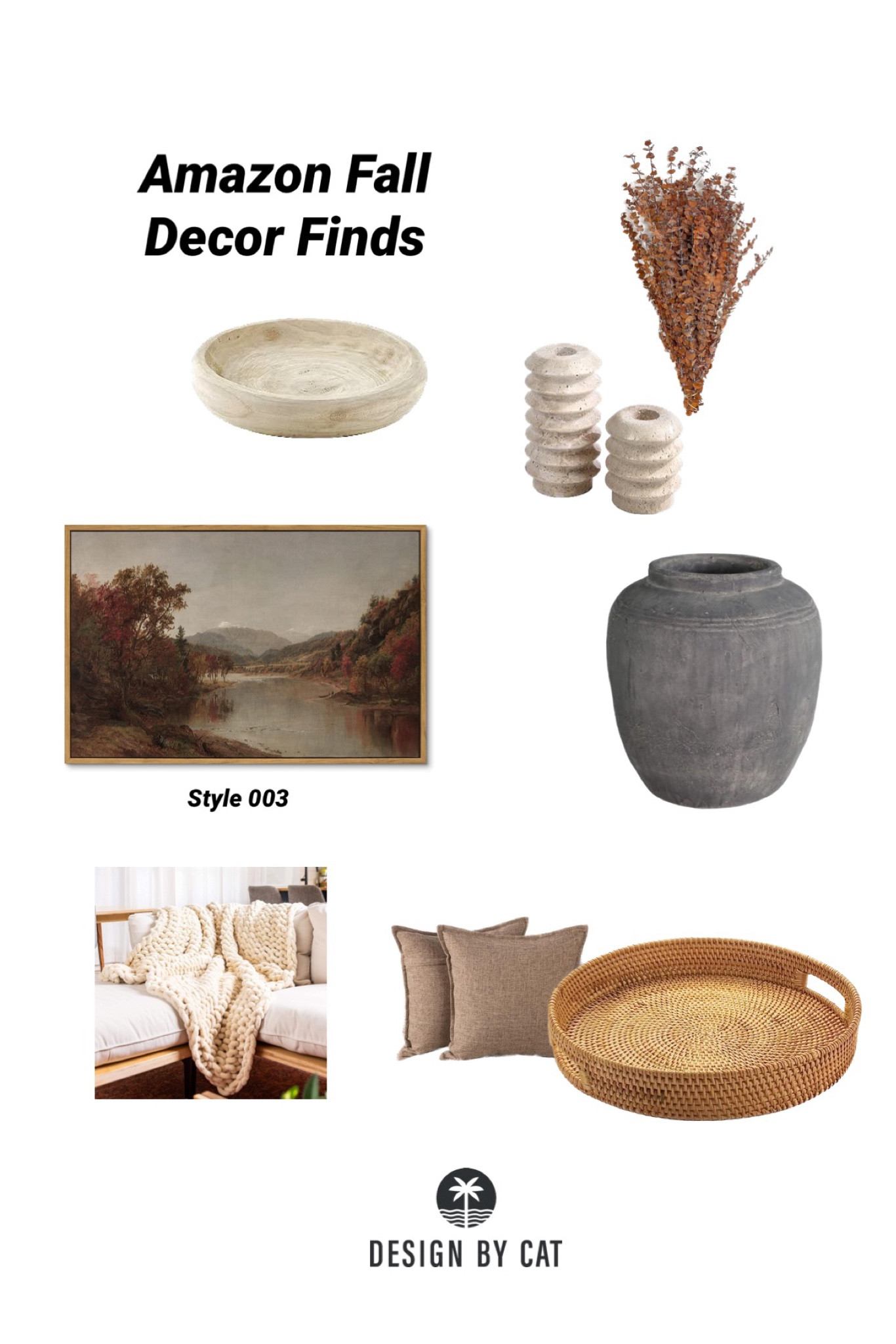 Amazon Fall Home Decor Finds
Dried floral
Fall artwork
Chunky knit blanket
Rattan serving tray
Linen pillow covers
Decorative large vase

#LTKhome