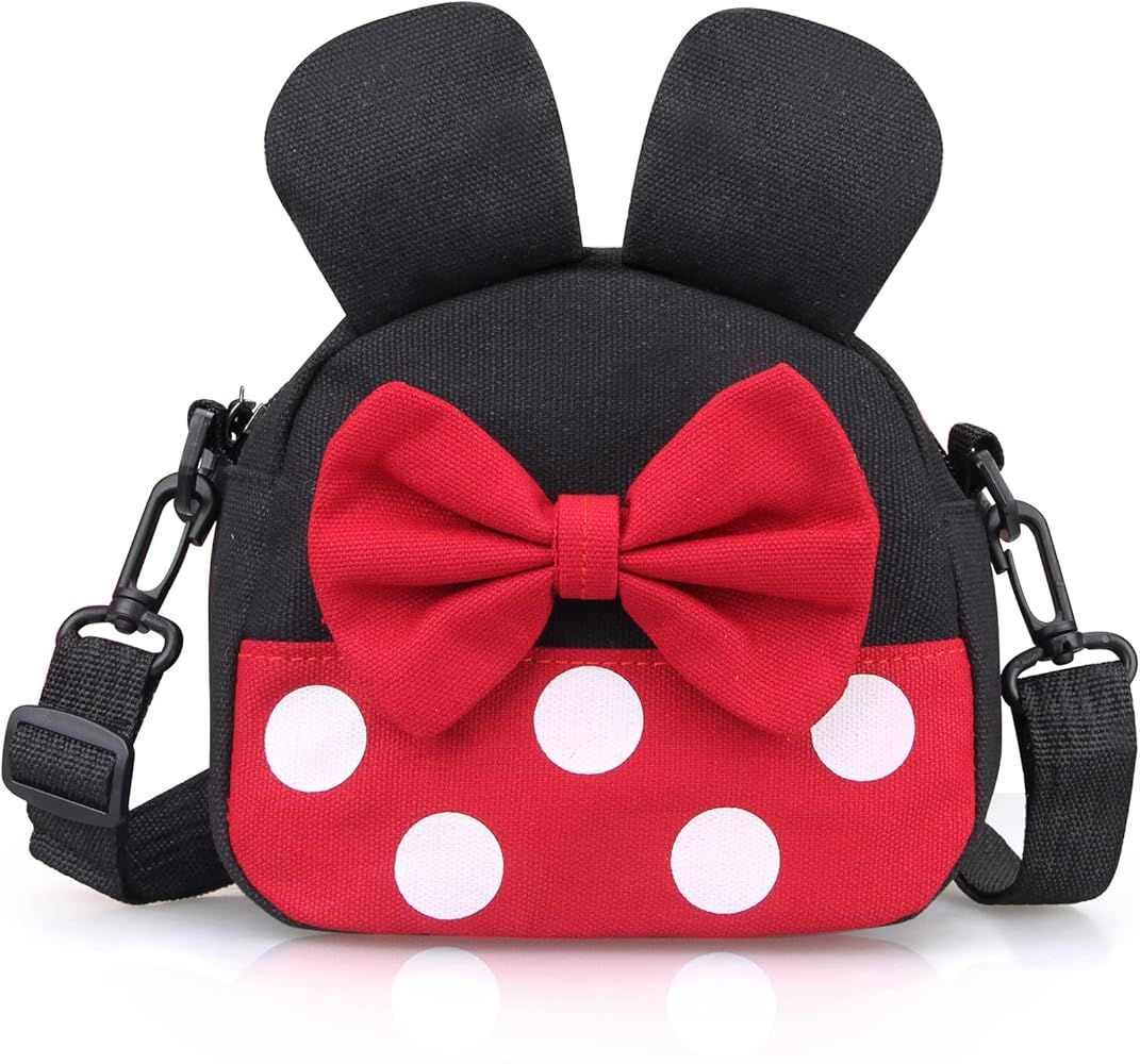Cute Disney Crossbody Purse for Little Girls Toddler Minnie Mouse Travel Crossbody Bag Small Kids... | Amazon (US)
