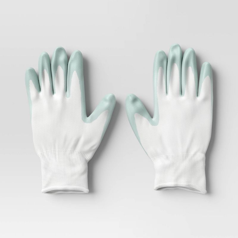 M/L 2pk Garden Gloves Mint/Light Gray - Room Essentials™ | Target