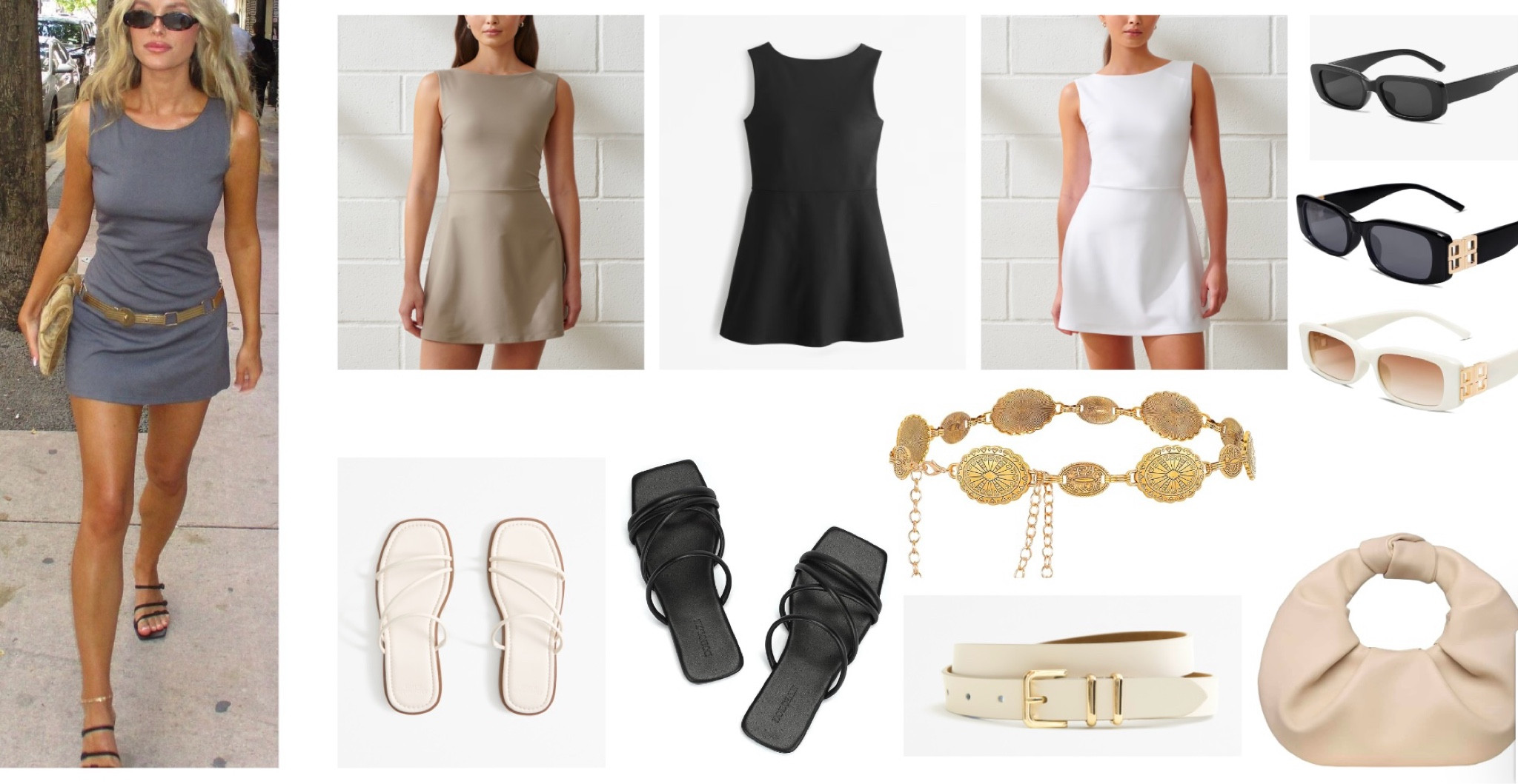 Mini athletic dress, multiple color options paired with a big belt and comfortable sandals! 

#LTKSeasonal #LTKstyletip #LTKfindsunder100