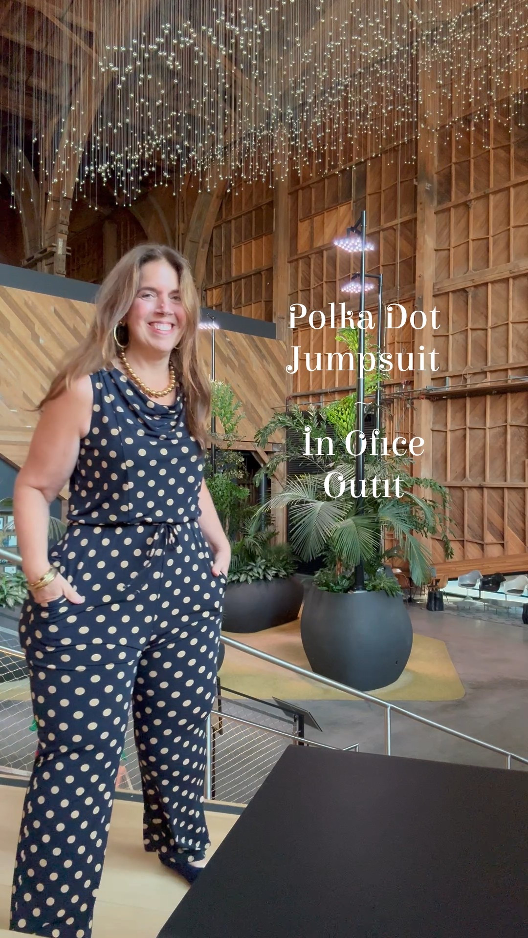 Polka Dot Jumpsuit at my favorite place (Google LA) with some of my favorite YouTube people! Wearing my new cap toe ballet flats from Dream Pairs, too!✨

Can’t LOVE an in person meeting enough ❤️

How often are you in office?💬👇
#polkadots #jumpsuits

#LTKShoeCrush #LTKMidsize #LTKWorkwear