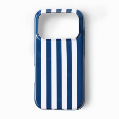 GEMS Hello Lux Navy Cabana Stripe Glossy iPhone Case - 17 Pro | Target