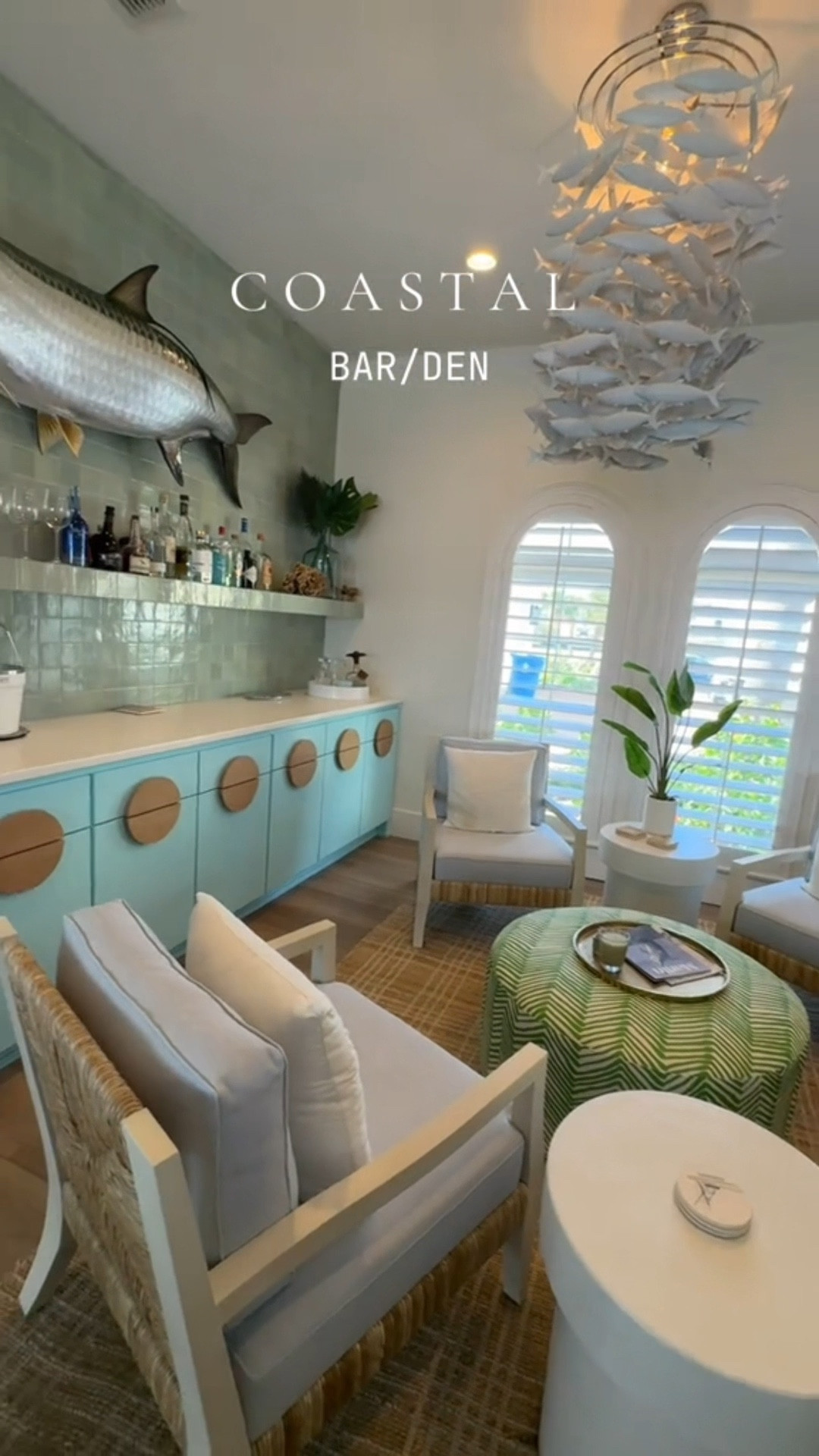 Introducing the Key West Bar Den! 🌊🌴 Embrace the coastal charm with serene aqua tones and a stunning tarpon mount that brings the ocean vibe indoors. This space is all about laid-back luxury, perfect for relaxing with your favorite beverage and soaking in the breezy, tropical feel. Check out the exact and similar items to recreate this stylish retreat!

#KeyWestVibes #CoastalLiving #BeachHouseDecor #AquaAccents #TropicalHome #BarDenInspo #OceanInspired #LaidBackLuxury #CoastalCharm #HomeDecorInspo #RelaxationStation #InteriorDesign #SereneSpaces #TropicalGetaway #BreezyLiving



#LTKHome #LTKTravel