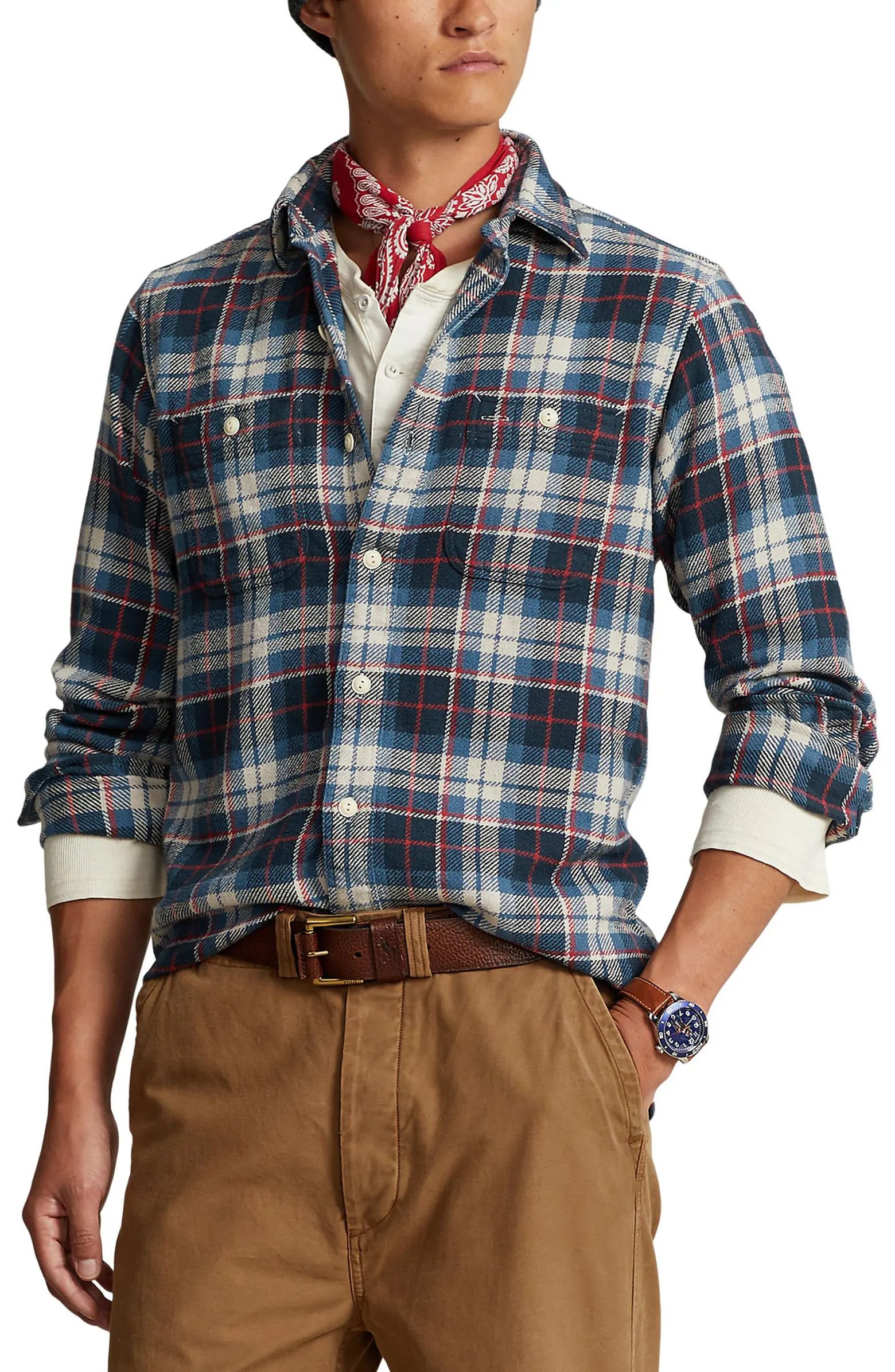 Polo Ralph Lauren Plaid Flannel Button-Up Shirt | Nordstrom | Nordstrom