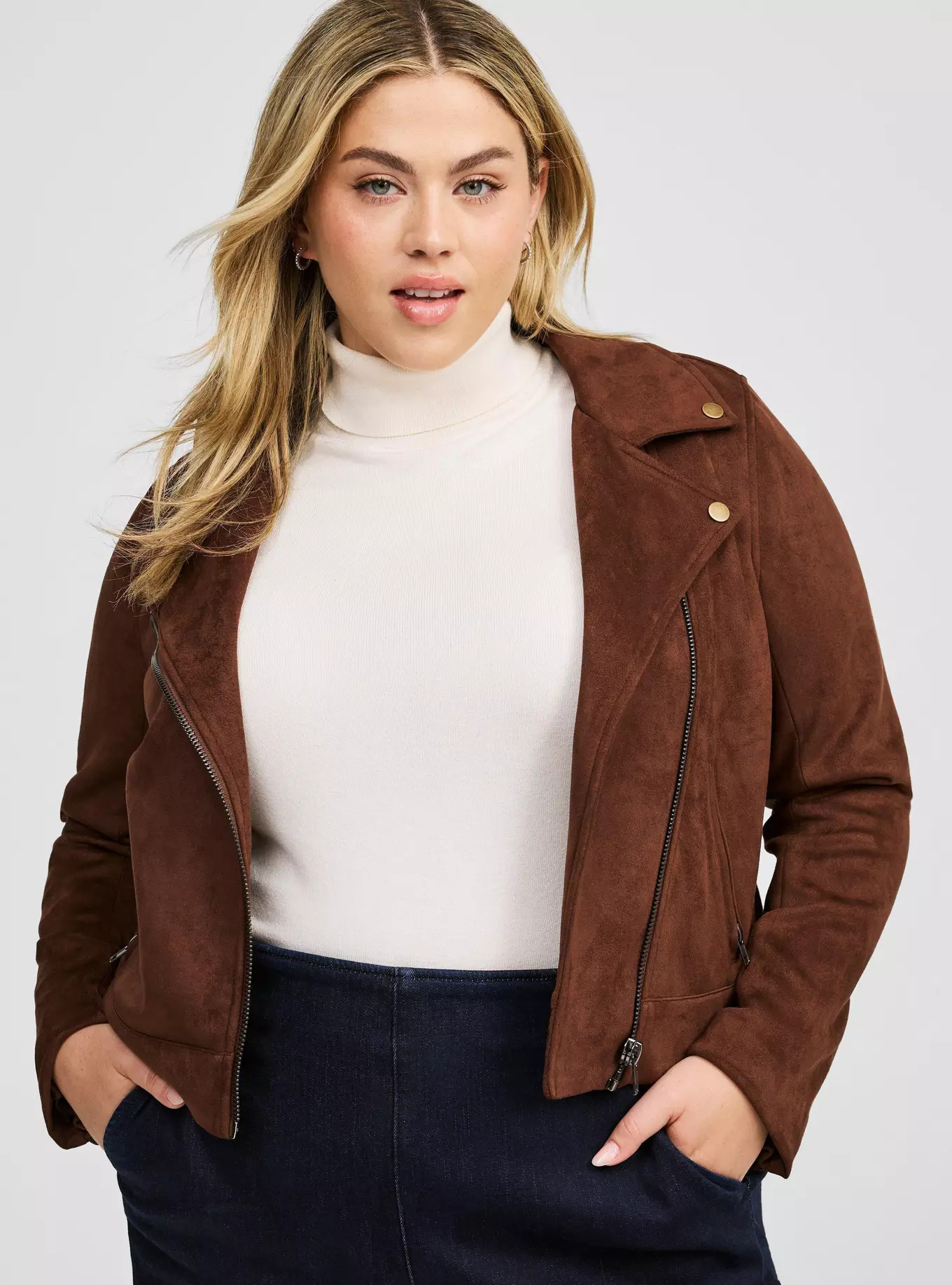 Faux Suede Moto Jacket | Torrid (US & Canada)