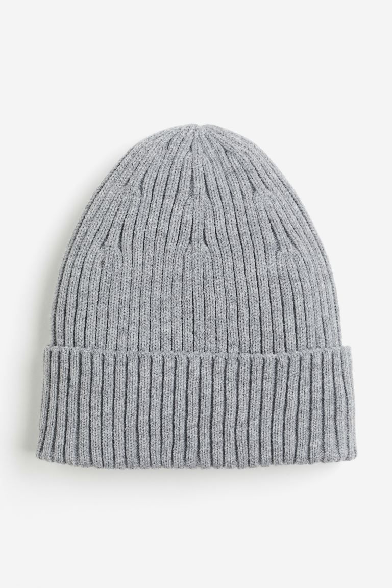 Rib-knit Hat - Gray melange - Ladies | H&M US | H&M (US + CA)