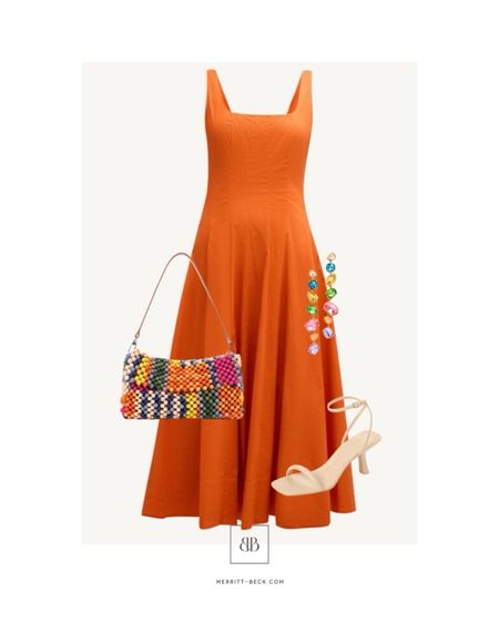 Punch up your summer wardrobe with an eye-catching, colorful dress like this! 🍊

#LTKShoeCrush #LTKStyleTip #LTKItBag