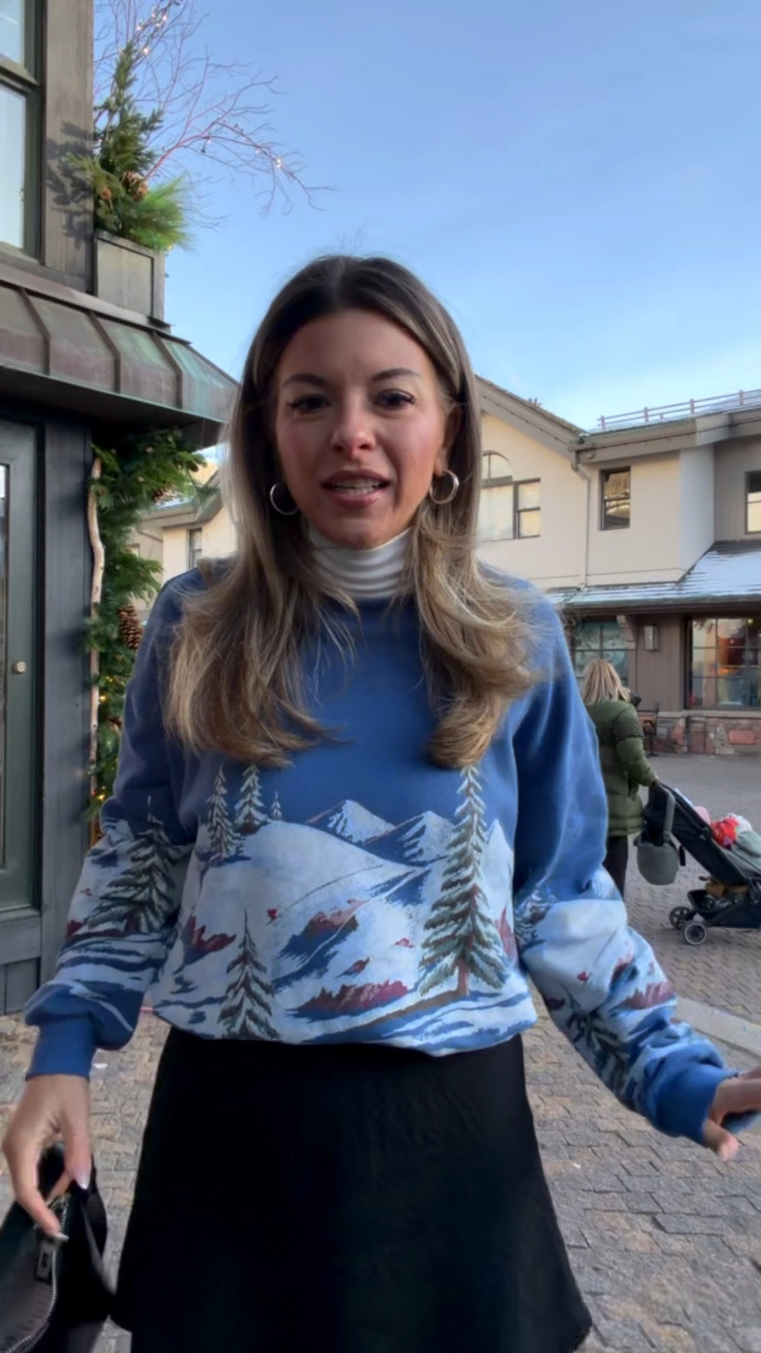 Black Abercrombie skort paired with white turtleneck and blue ski sweater

Revolve code: tulip

Wearing my usual smalls

Winter outfit
Ski sweater
Mini skort
Date night
Winter party
Winter resort
Travel look
Winter vacation
Shopping look

#LTKSeasonal #LTKFindsUnder100 #LTKTravel