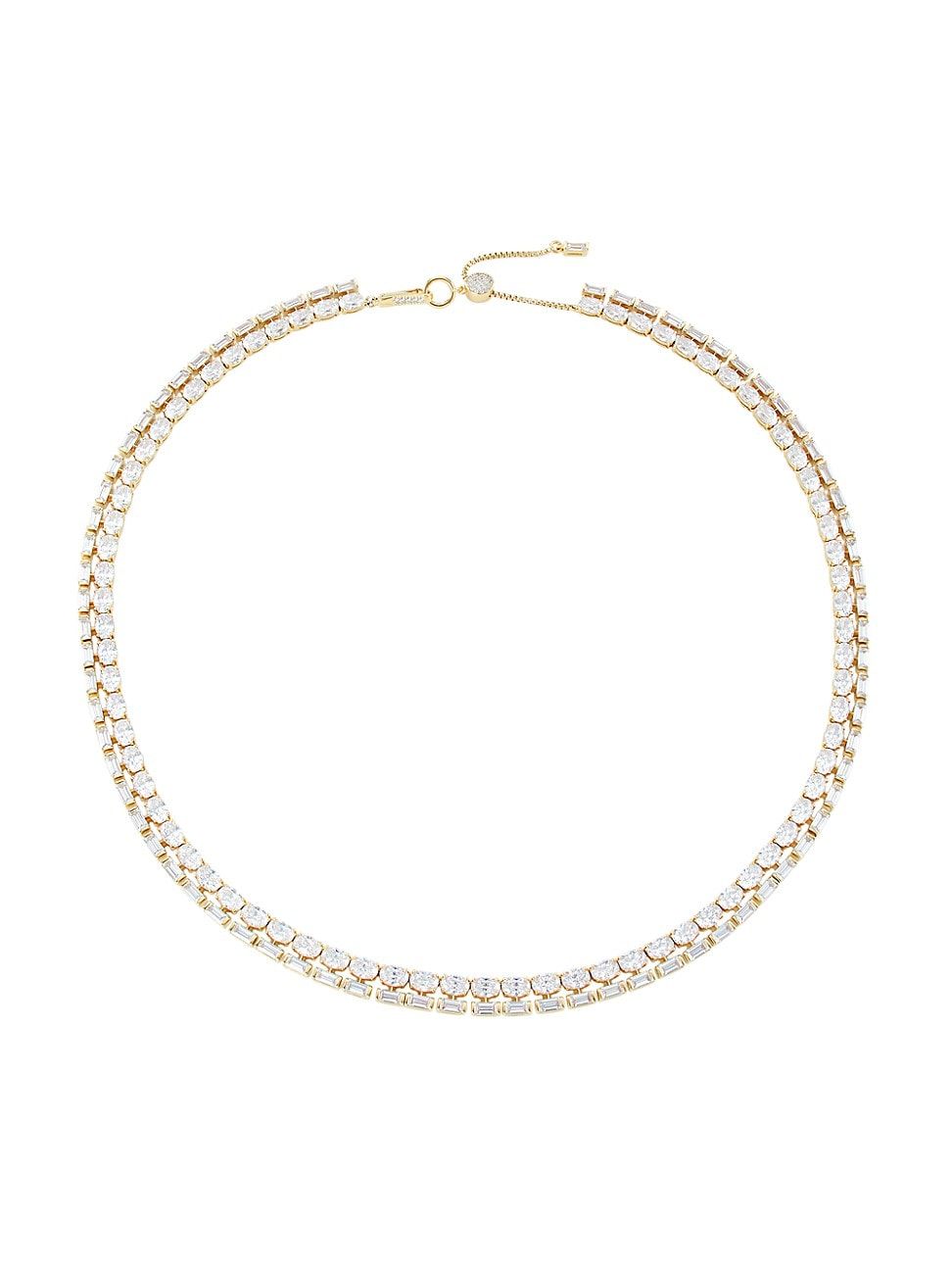 Revelry 18K-Gold-Plated & Cubic Zirconia Double Tennis Necklace | Saks Fifth Avenue