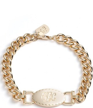 Lauren Ralph Lauren Gold Tone Logo Link Flex Line Bracelet | Dillard's | Dillard's