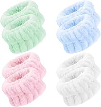 8 Pcs Wrist Spa Washband - Microfiber Wrist Wash Towels for Washing Face Wash Wristbands | Absorb... | Amazon (US)