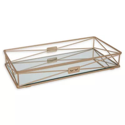 Home Details Gorgeous Vanity Tray in Gold | Bed Bath & Beyond
